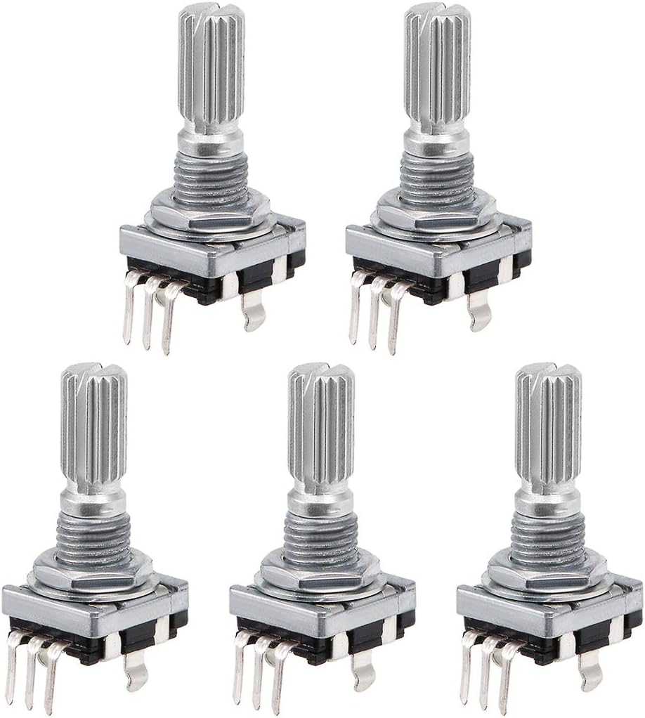 360 Degree Rotary Encoder Code Switch Digital Potentiometer 3 Pins 20mm 5pcs