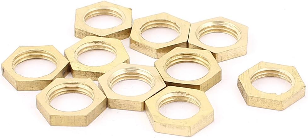 1/8BSP Female Thread Brass Pipe Fitting Hex Lock Nut 10pcs
