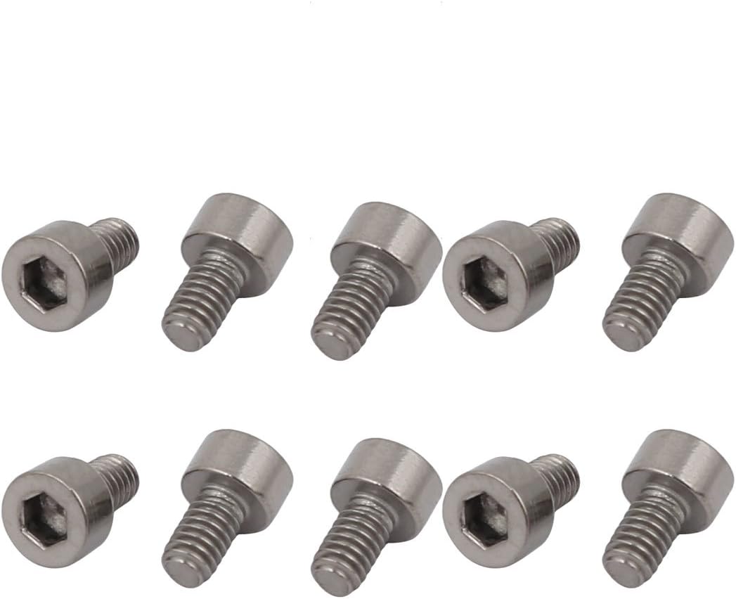 10 Pcs M2.5x4mm Thread Hex Socket Drive Cap Head Titanium Screw