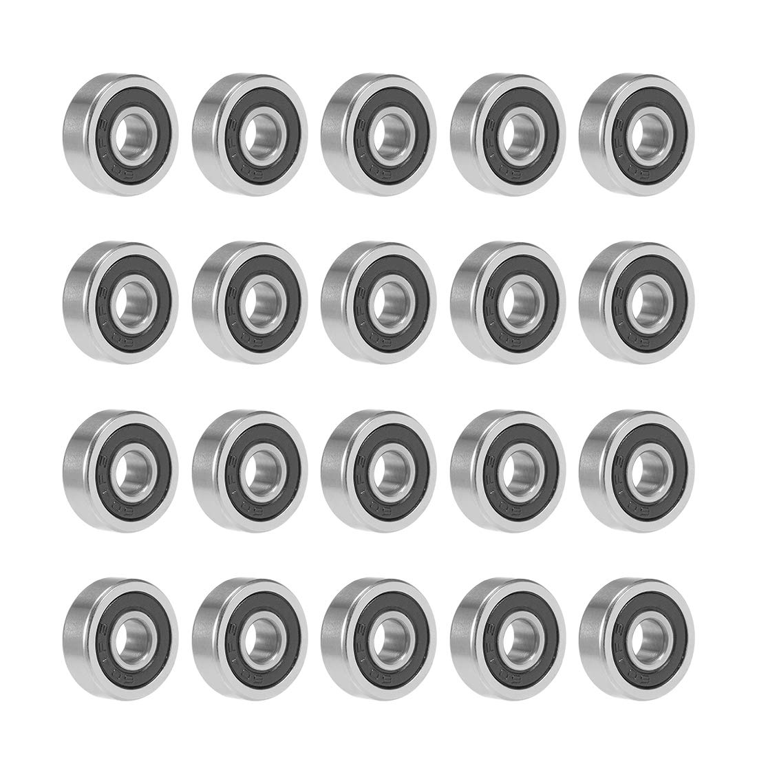 604-2RS Deep Groove Ball Bearing 4x12x4mm Double Sealed Chrome Steel Bearings 20-Pack