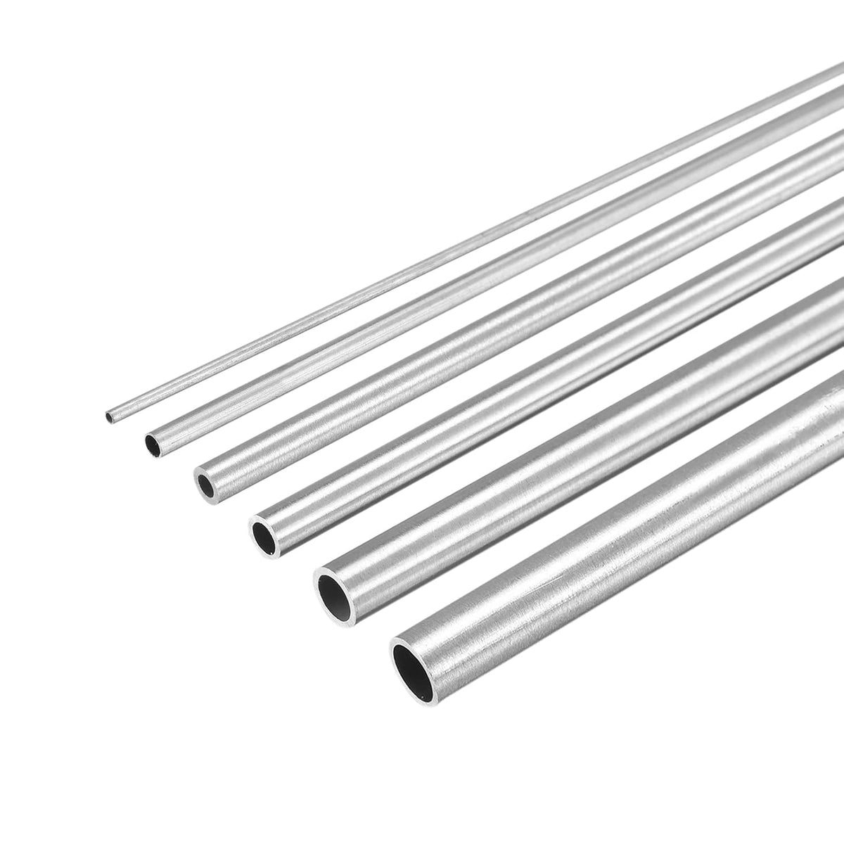 304 Stainless Steel Tube, 1mm 2mm 3mm 4mm 5mm 6mm OD 0.15mm/0.6mm Wall Thickness 300mm Length, Pack of 6