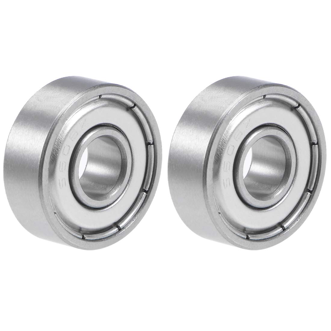 S606ZZ Stainless Steel Ball Bearing 6x17x6mm Double Shielded 606Z Bearings 2-Pack