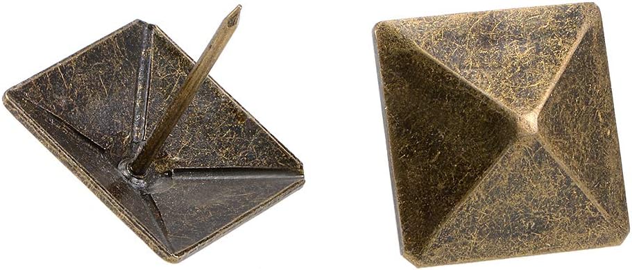 Upholstery Nails Tacks 30mm Square Head Antique Furniture Nails Pins Bronze Tone 3 Pcs