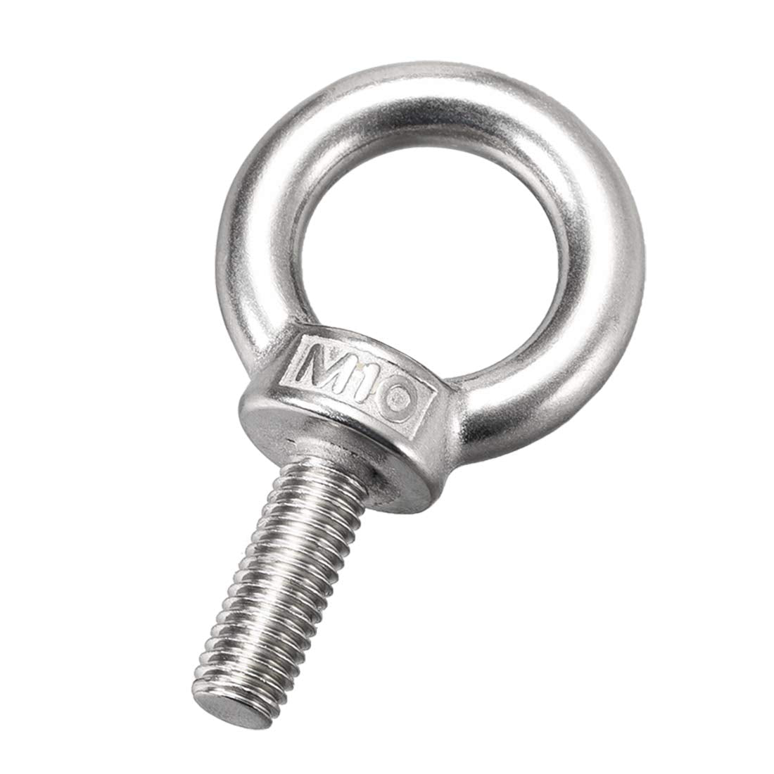 Lifting Eye Bolt M10 x 30mm Male Thread 304 Stainless Steel for Hanging, Pack of 2