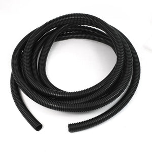 5 M 18 x 21 mm Plastic Flexible Corrugated Conduit Tube for Garden,Office Black