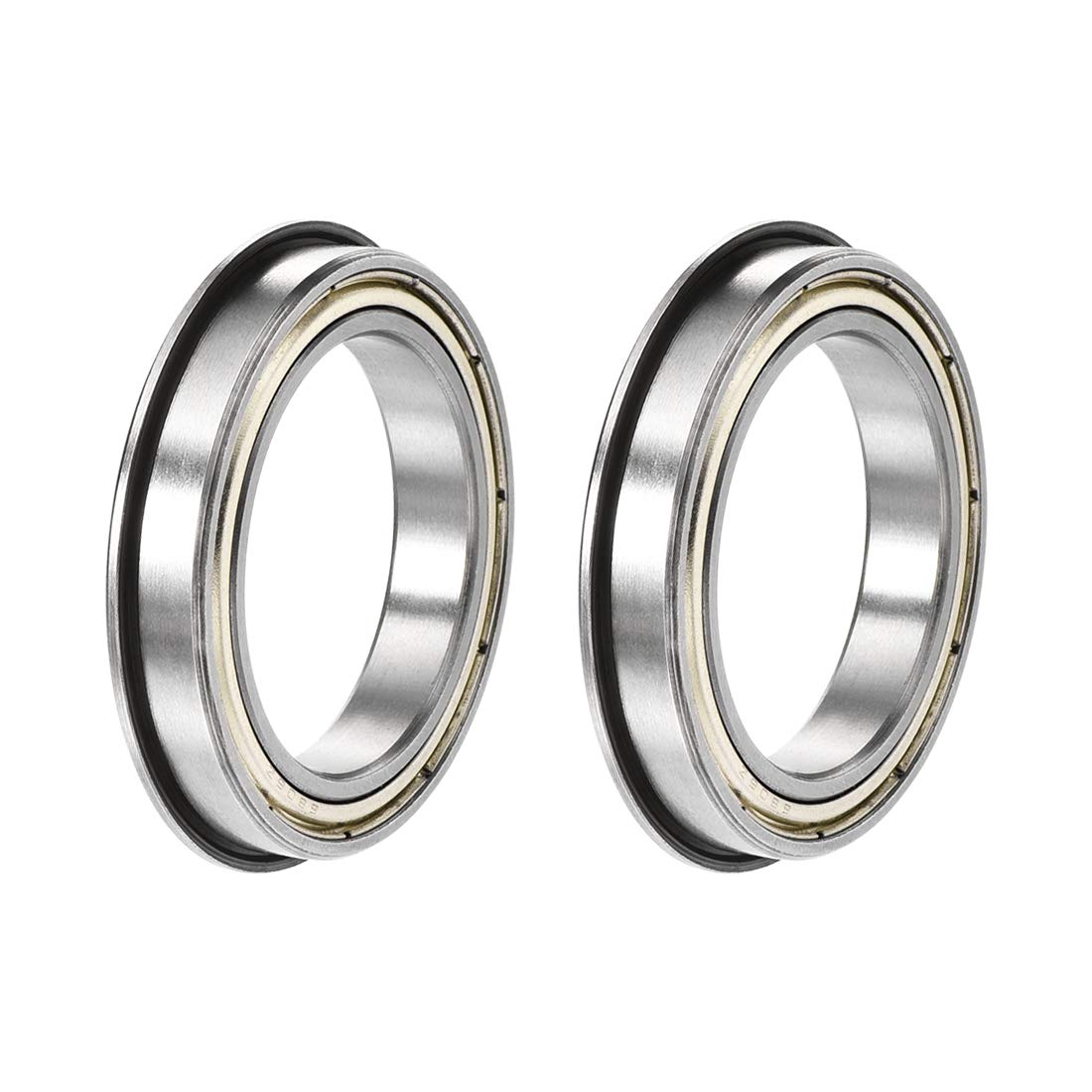 F6806ZZ Flanged Ball Bearing 30x42x7mm Double Shielded Chrome Steel Bearings 2pcs