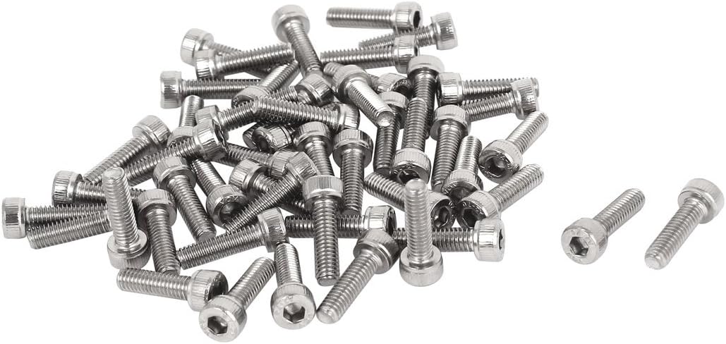 M4x14mm 0.7mm Pitch Bolts Socket Cap Head Hex Key Screws 50pcs