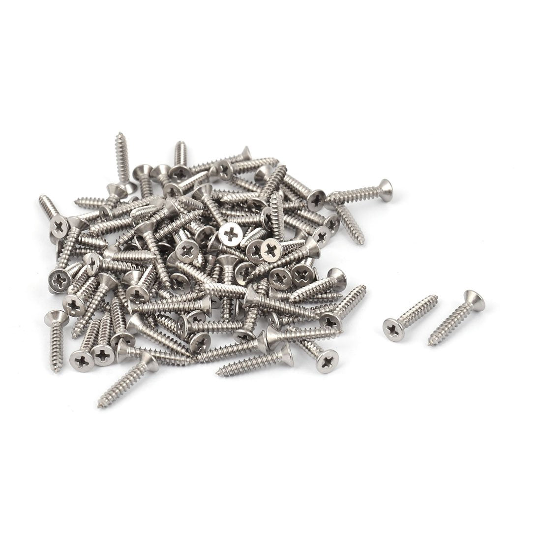 M2.9 x 15mm Cross Head Countersunk Self Tapping Screw 100 Pcs
