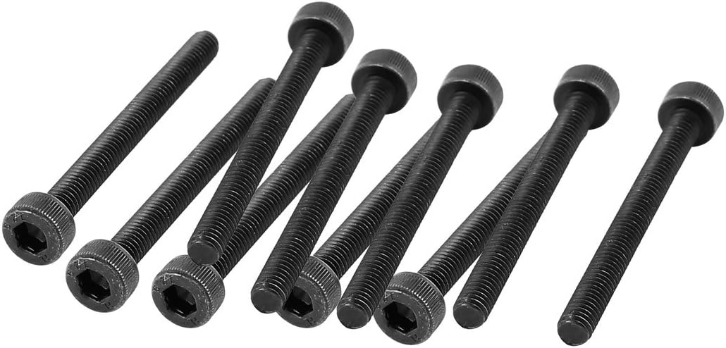 10 Pcs RC Model Car Part M3 X 30mm Metric Hex Socket Countersunk Flat Head Screw Bolts Black