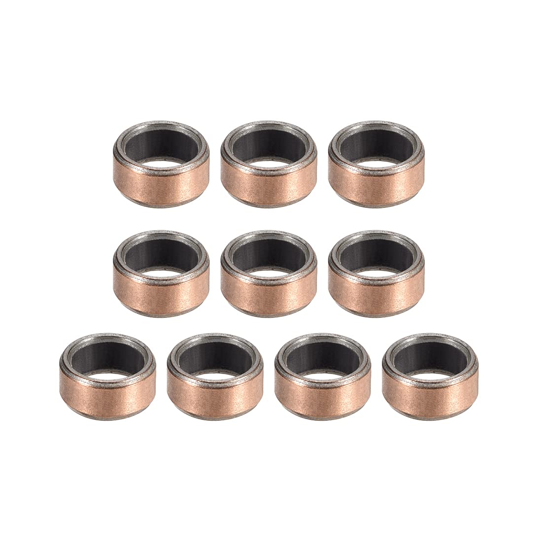 Sleeve Bearing 6mm Bore x 8mm OD x 4mm Length Plain Bearing Wrapped Oilless Bushings 10pcs