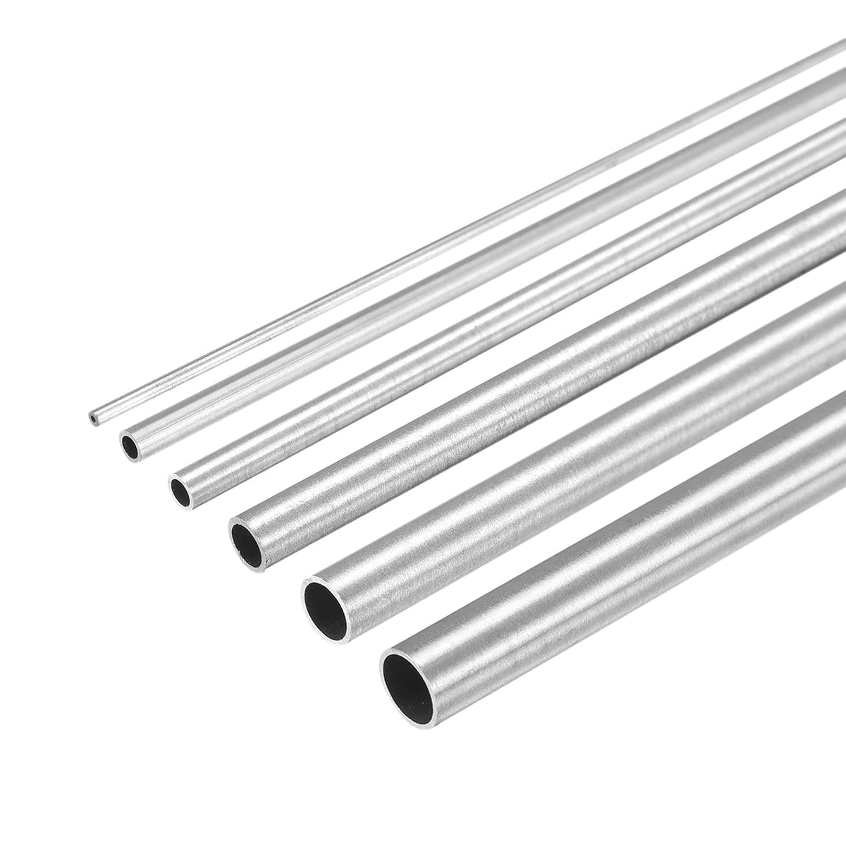 304 Stainless Steel Tube, 1mm 2mm 3mm 4mm 5mm 6mm OD 0.3mm/0.4mm Wall Thickness 300mm Length, Pack of 6