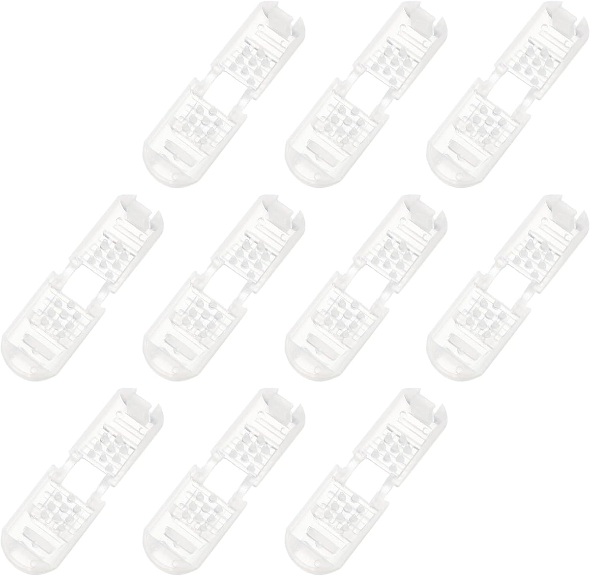 10Pcs Cord End Tips, Nylon Zipper Pull Cord Stopper Drawstrings Ends Cord Lock for Backpack Sneakers Jacket Shoes (20x12mm, Clear)