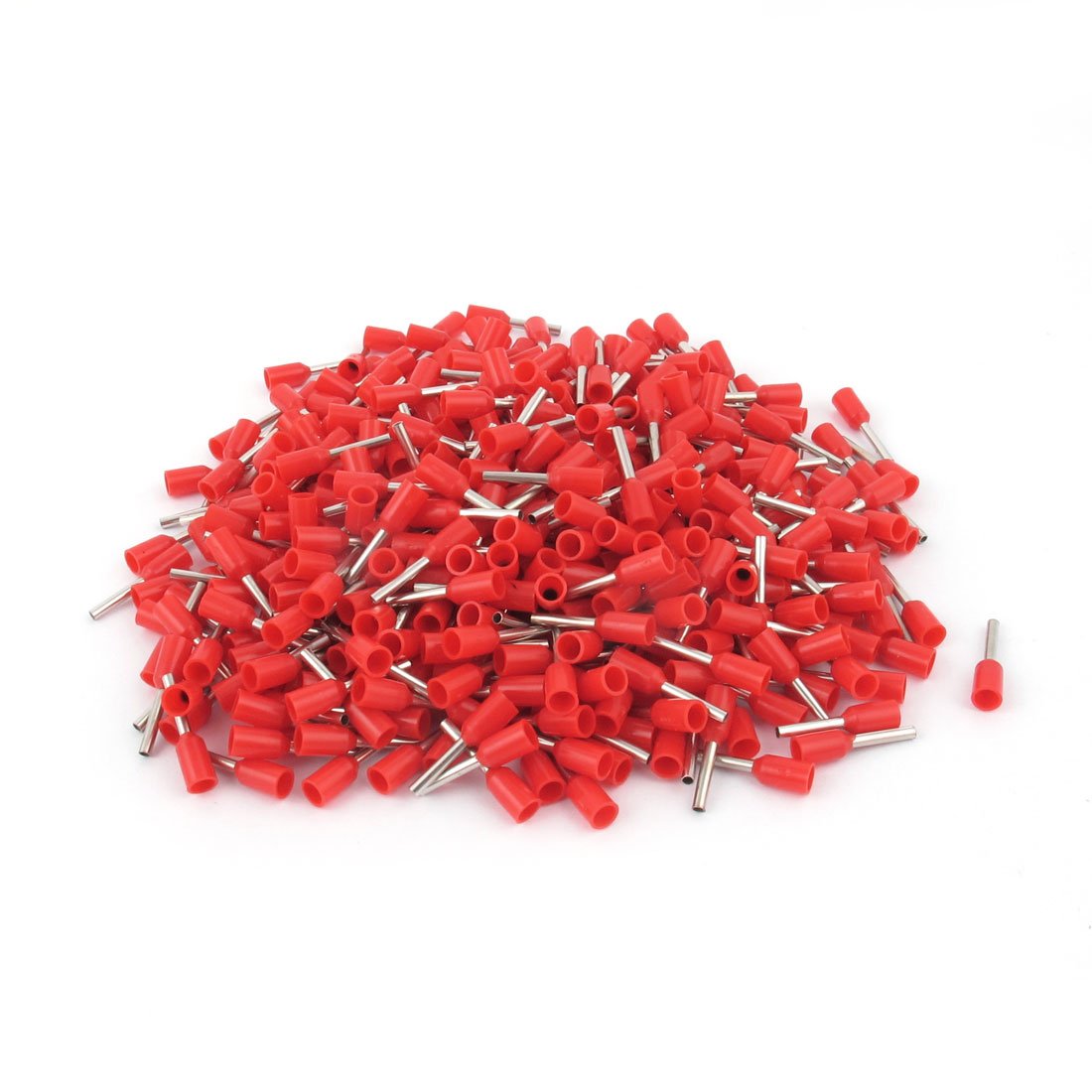 Wire Crimp Connector Insulated Ferrule E7508 20AWG with 350 Piece, 0.75 mm, Red