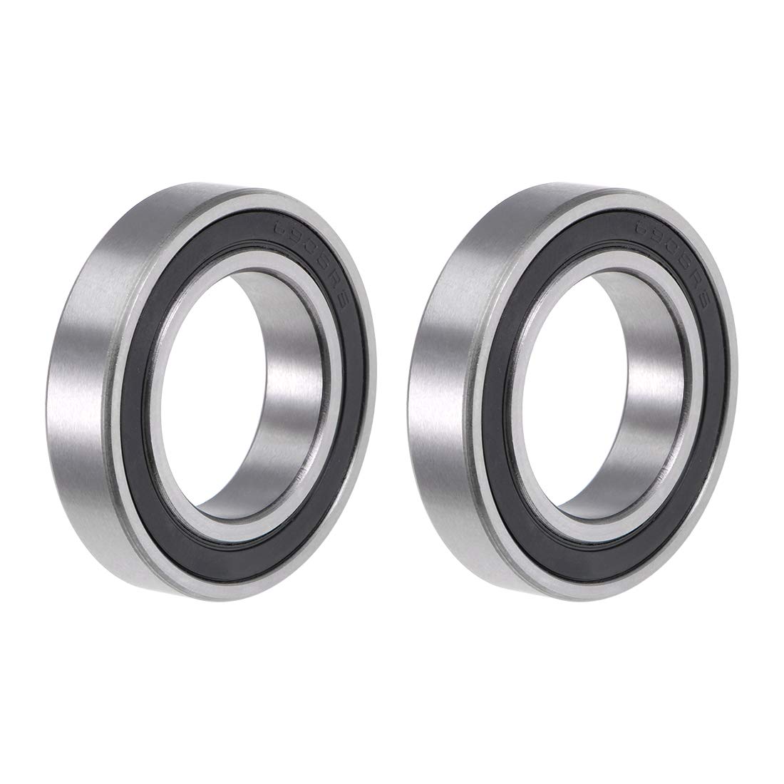 6905-2RS Deep Groove Ball Bearing 25x42x9mm Double Sealed ABEC-1 Bearings 2-Pack