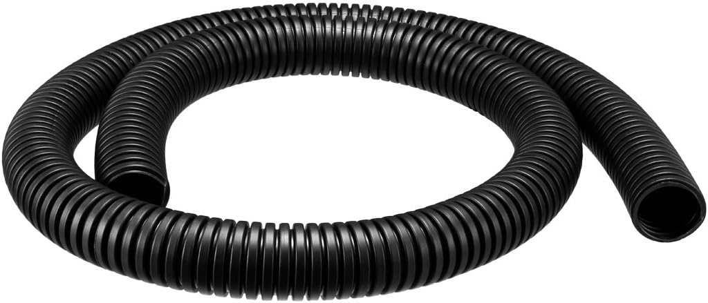 1 M 20 x 25 mm PP Flexible Corrugated Conduit Tube for Garden,Office Black