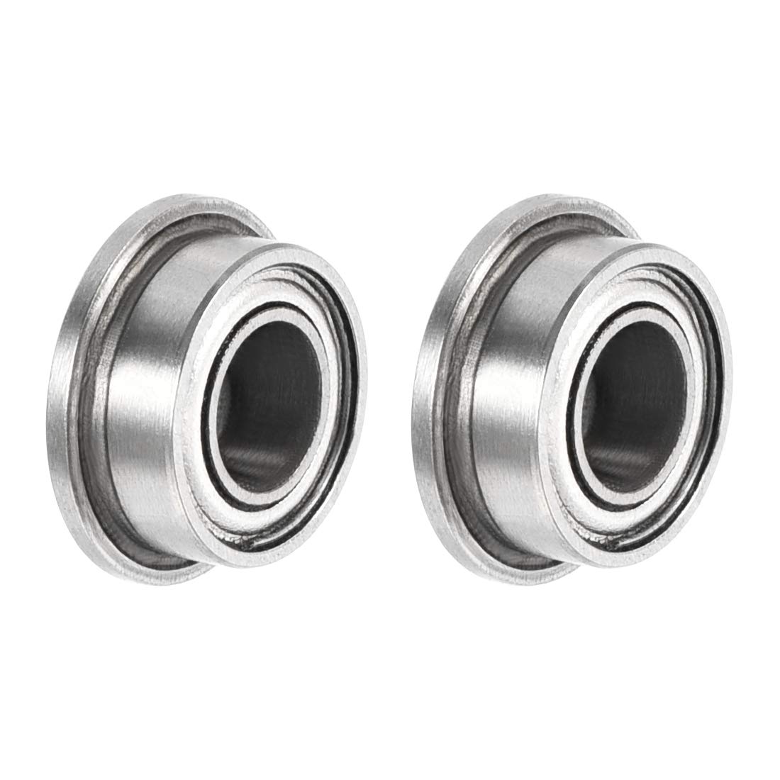 MF63zz Flanged Ball Bearing 3x6x2.5mm Double Shielded ABEC-3 Chrome Steel Bearings 2pcs