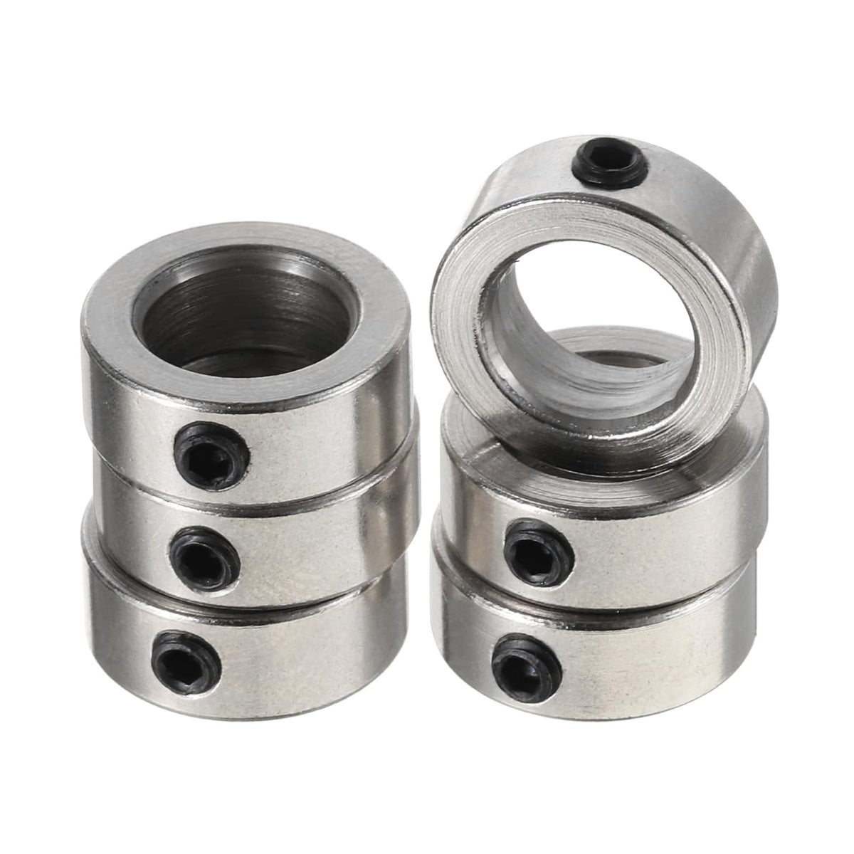 6pcs 8mm Shaft Lock Collar T8 Lead Screw Lock Ring, Stainless Steel Set Screw Collars