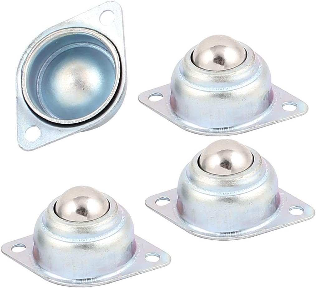 4PCS 15mm Ball Metal Flange Transfer Bearing Unit Conveyor Roller Blue