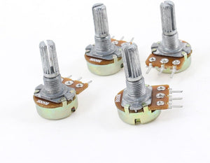 6mm Shaft B500K 500K ohm Type B Single Linear Potentiometers 4 pcs