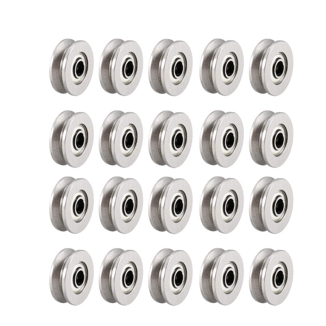 V623ZZ Deep Groove Guide Pulley Rail Ball Bearings 3mmx12mmx4mm Double Metal Shielded Carbon Steel Bearings 20pcs
