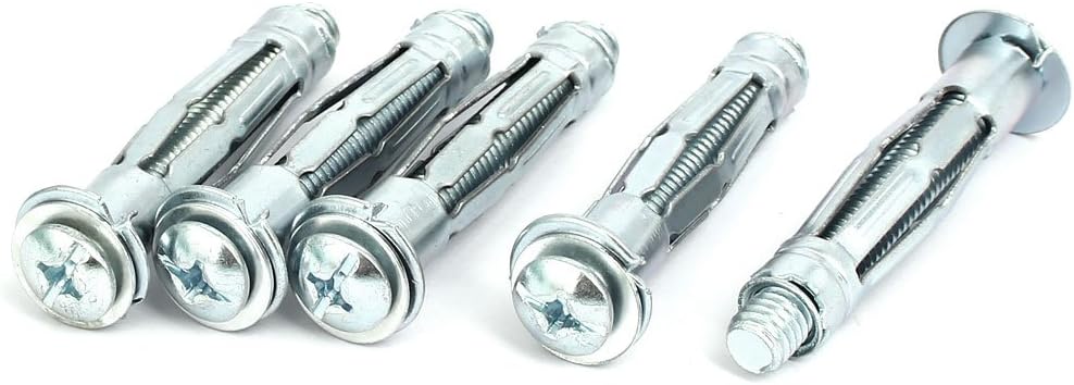 M8x52mm Expansion Bolt Sleeve Anchor 5pcs for 3mm-16mm Hollow Wall