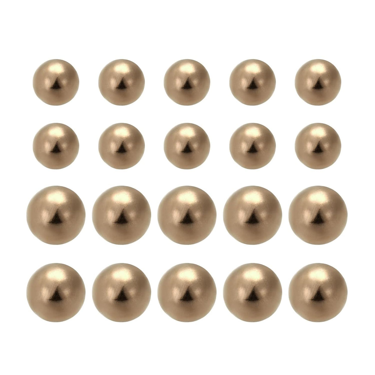 1/4-inch, 1/2-inch Precision Solid Brass Bearing Balls 35pcs