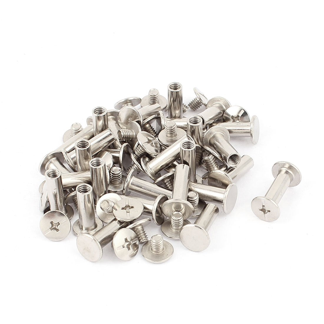 Screw Post Female 5x15mm Belt Buckle Binding Bolts Leather Fastener 30 Sets