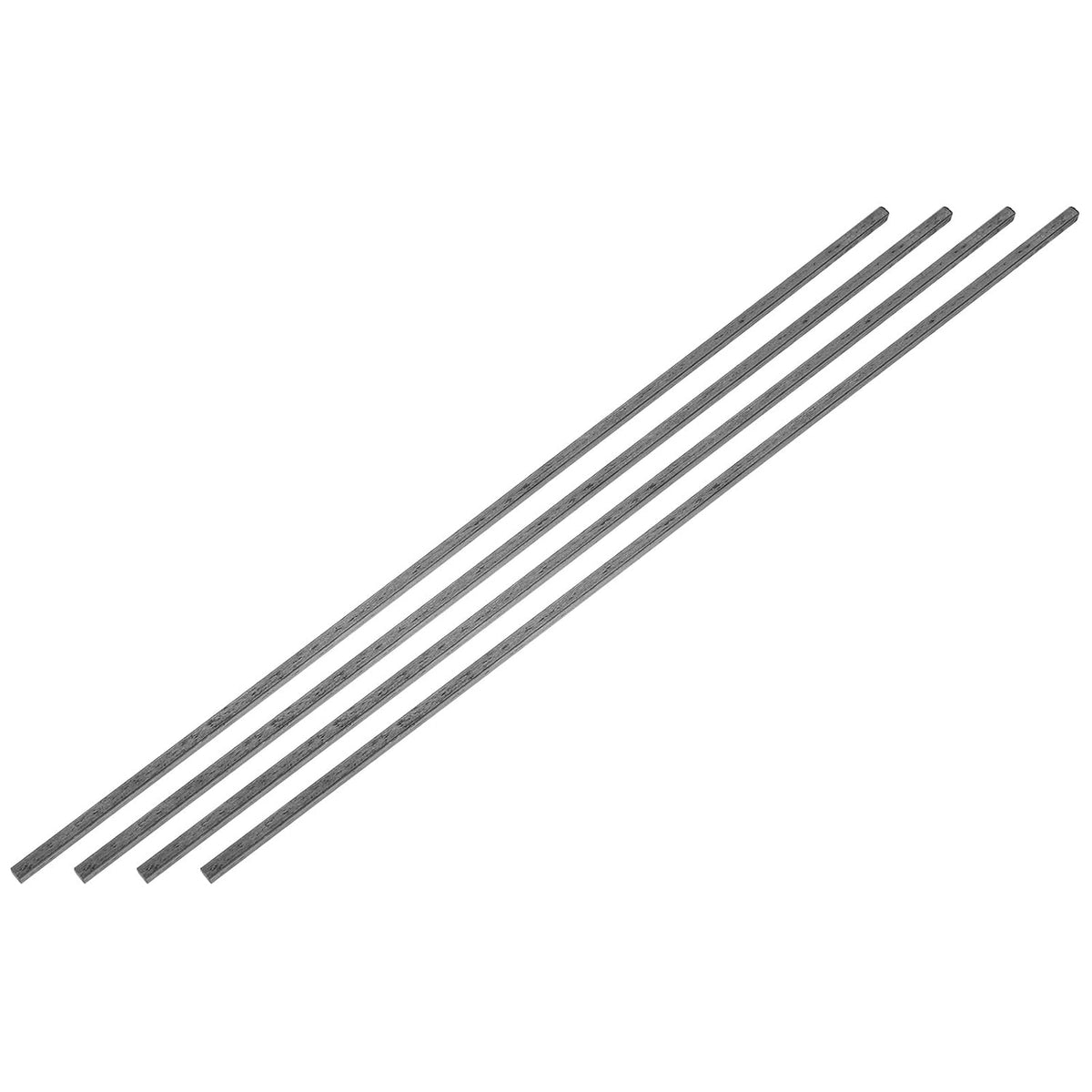 4Pcs Square Steel Bar Stock, 11/64"x11/64"x12"(4mmx4mmx305mm) A36 Square Steel Rod Bars Precision Key Stock for Keyways Structural Support Industrial Machinery DIY Craft