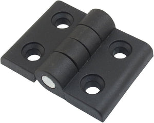 Reinforced Black Plastic Countersunk Hole Hinge 7.3mm