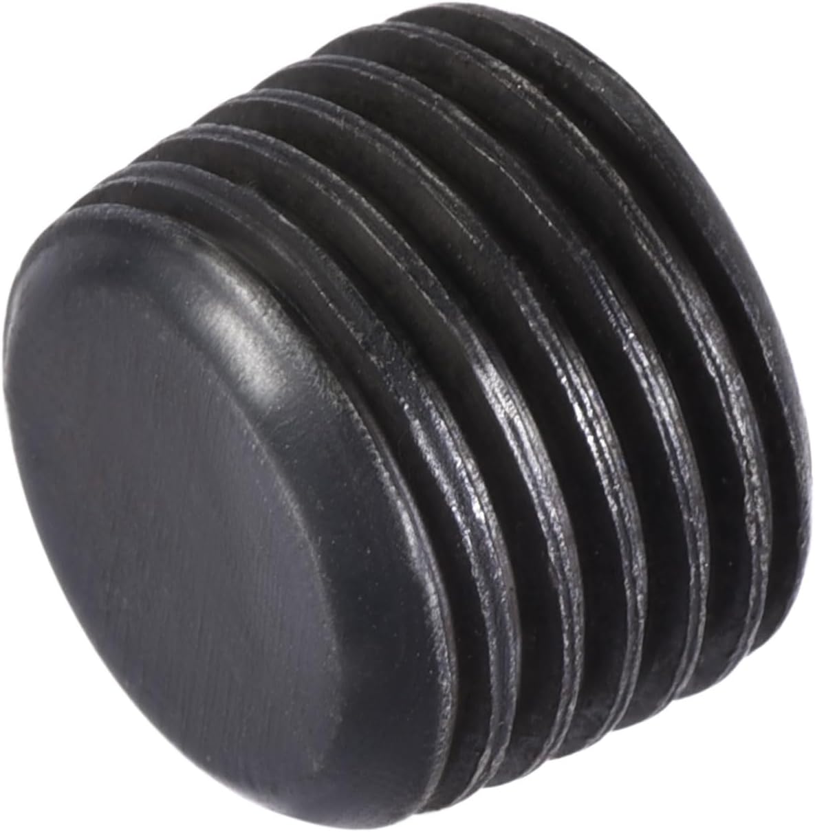 Carbon Steel Internal Hex Thread Socket Pipe Plug, 1/4PT Male Thread Black Pipe Cap, for Garden Pipe Pneumatic Solenoid Valve, 20Pcs