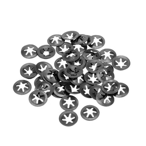M4 ing Washer 3.5mm I.D. 12mm O.D. Internal Tooth Washers Push-On Locking Speed Clip 65Mn Black Oxide Finish 50pcs