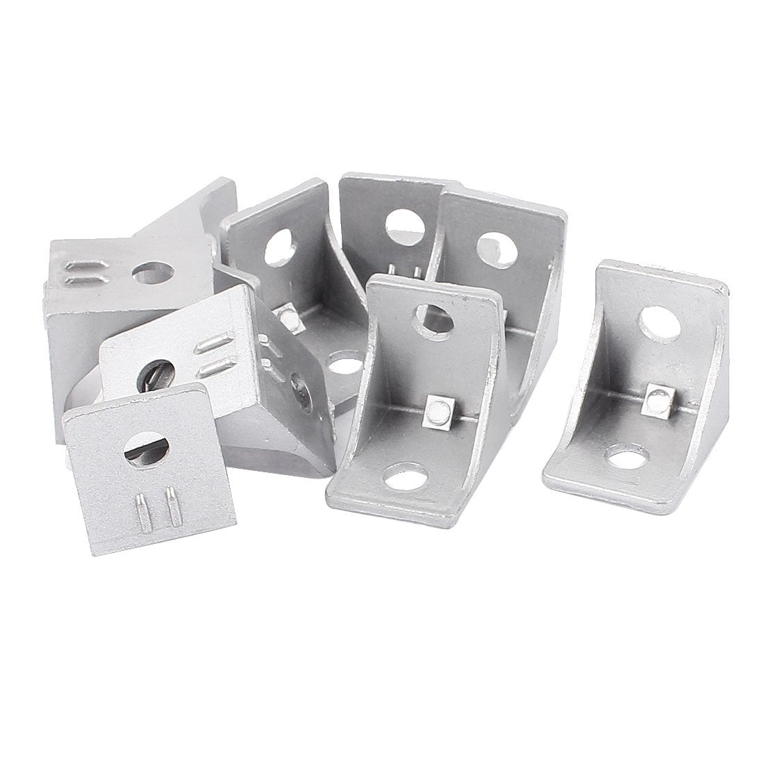 a15091400ux0710-DM Alloy Corner Braces Angle Brackets Supports Silver Tone, Aluminum (Pack of 10)