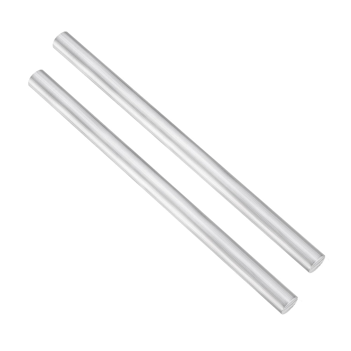 Aluminum Solid Round Rod Lathe Bar 15mm x 250mm for DIY Craft Tool 2 Pcs