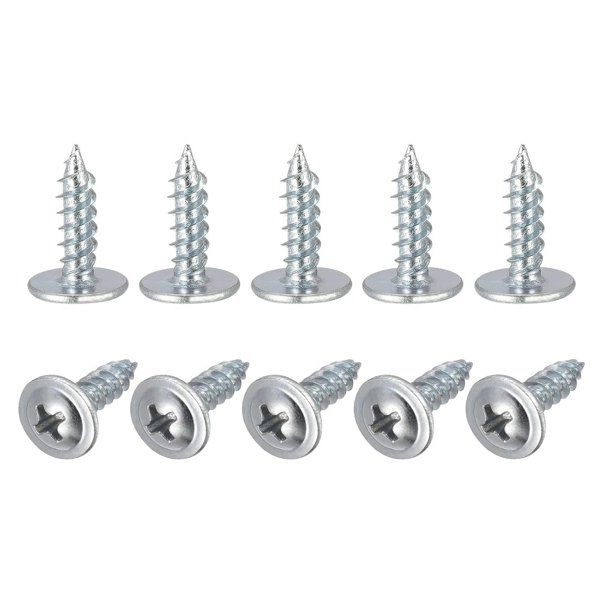 Phillips Head Self Tapping Screws, #8 x 1/2" Carbon Steel Wood Sheet Metal Screw 100pcs
