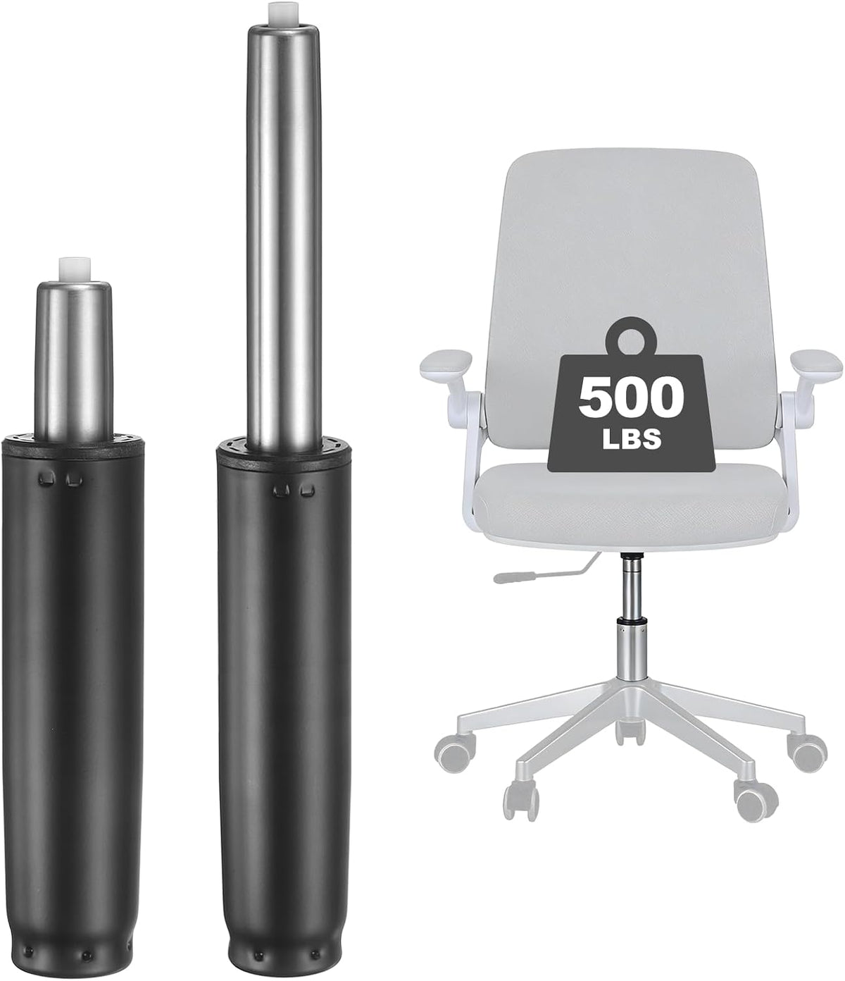 Office Chair Gas Cylinder, 14 Inch Class 2 Gas Cylinder Replacement Universal Hydraulic Pneumatic Lift Piston for Office Gaming Chair Desk Stools, Black