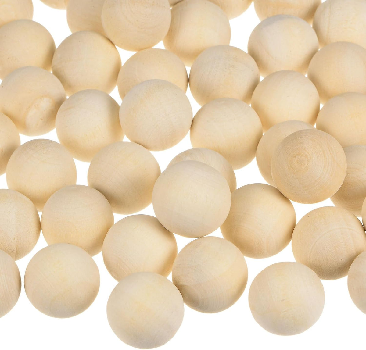 100pcs Round Wood Balls 16mm Diameter Unfinished Solid Wooden Spheres, Small Natural Craft Balls for DIY Craft Projects Art Ornaments