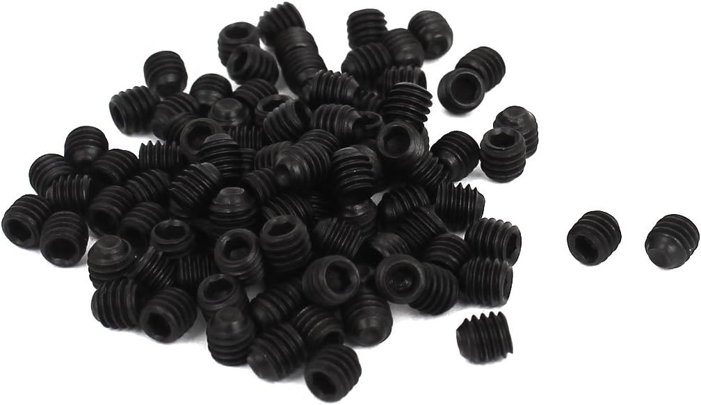 4mmx5/32 Inch 0.7mm Pitch Hex Socket Set Cap Point Grub Screws 100pcs