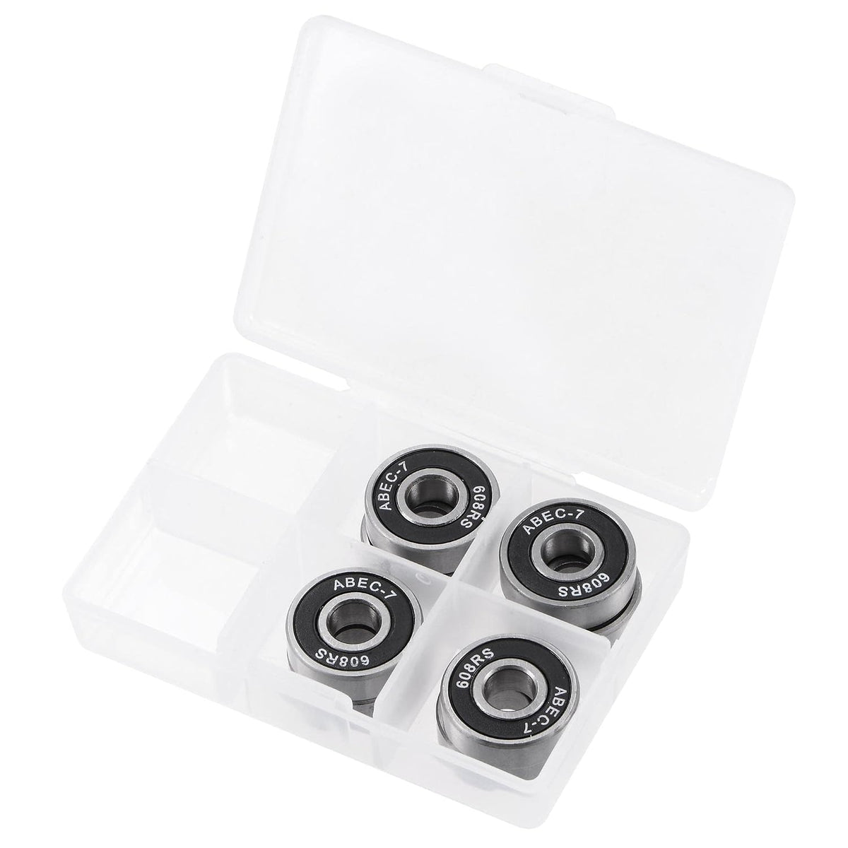8pcs 608-2RS Ball Bearings ABEC-7 Black for Skateboard Inline Roller Skates
