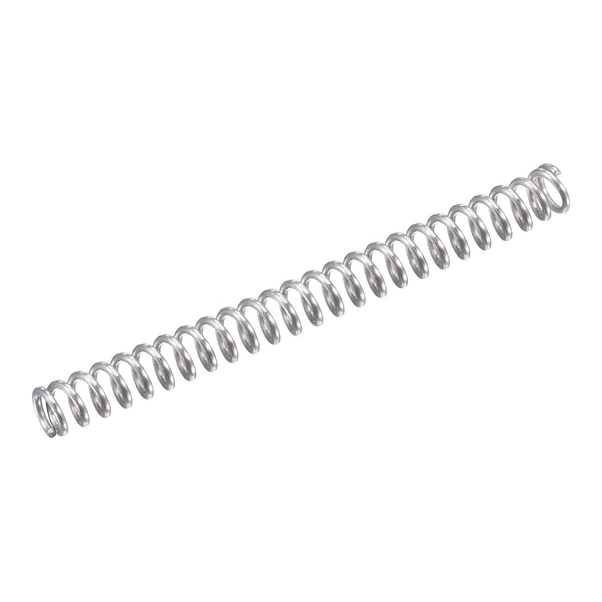 Compression Spring,304 Stainless Steel,2mm OD,0.3mm Wire Size,12mm Compressed Length,20mm Free Length,3.9N Load Capacity for Home Projects, Silver Tone, 30pcs
