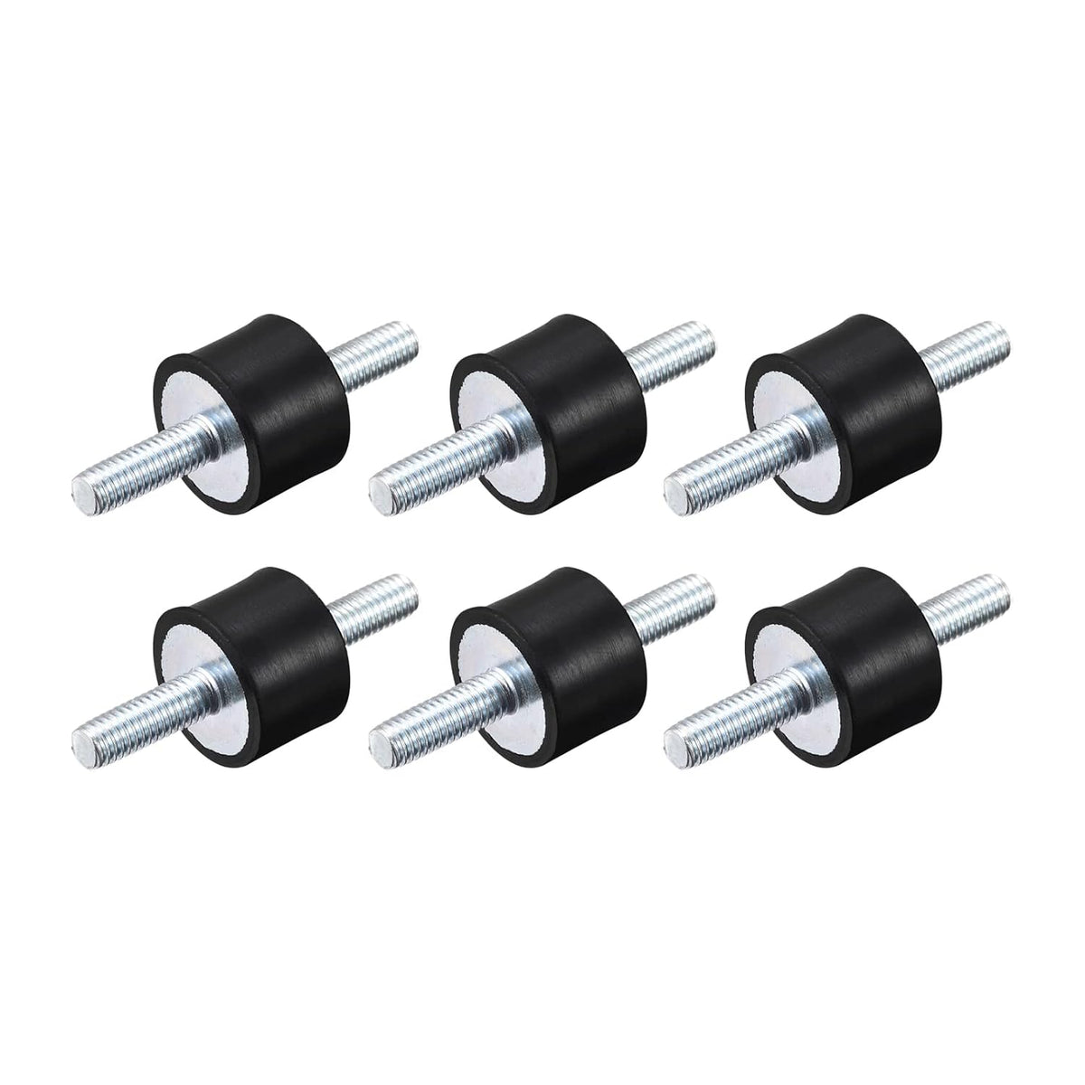 Rubber Mounts 6pcs M6x18mm Male Vibration Isolator Shock Absorber D20mmxH15mm