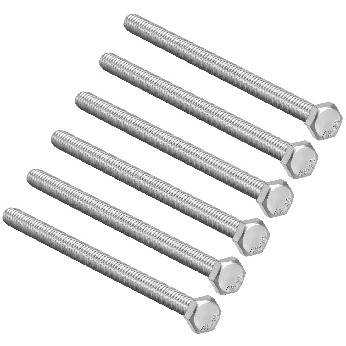 M8x150mm Hex Bolts 304 Stainless Steel Hexagon Screw Bolt 6pcs
