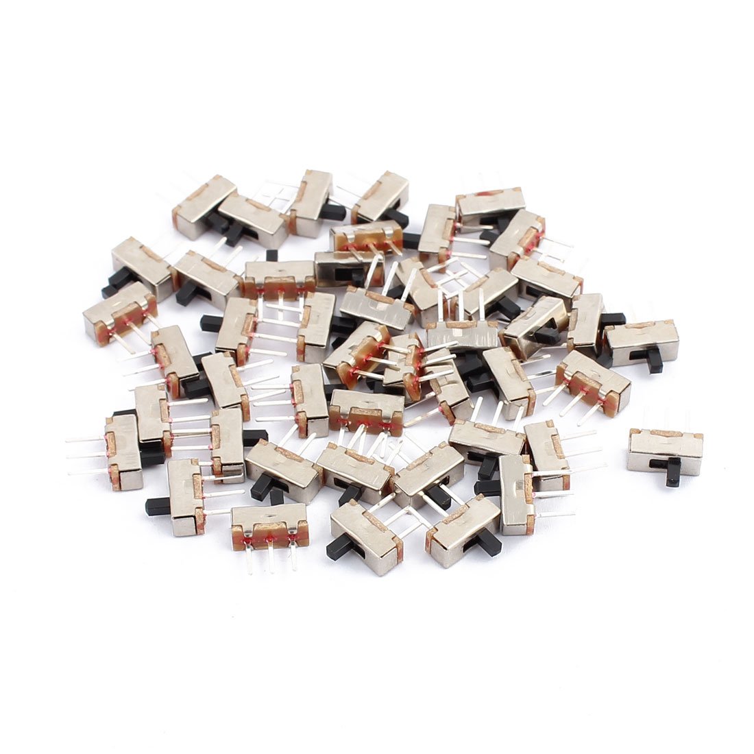 46 Pcs 2.54mm Pitch 3 Terminal SPDT Slide DIP Switch Straight Type