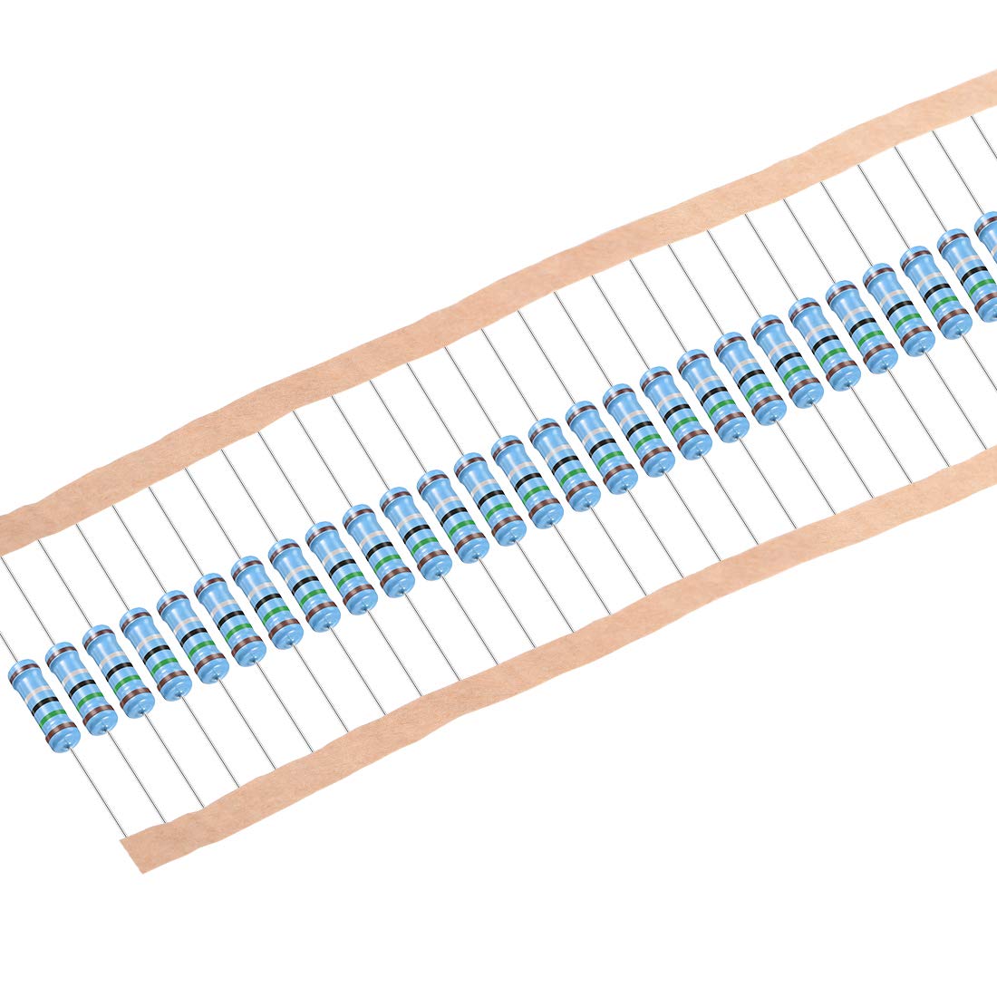 100Pcs 1.5 Ohm Resistor, 2W 1% Tolerance Metal Film Resistors, Lead, 5 Bands for DIY Electronic Projects and Experiments