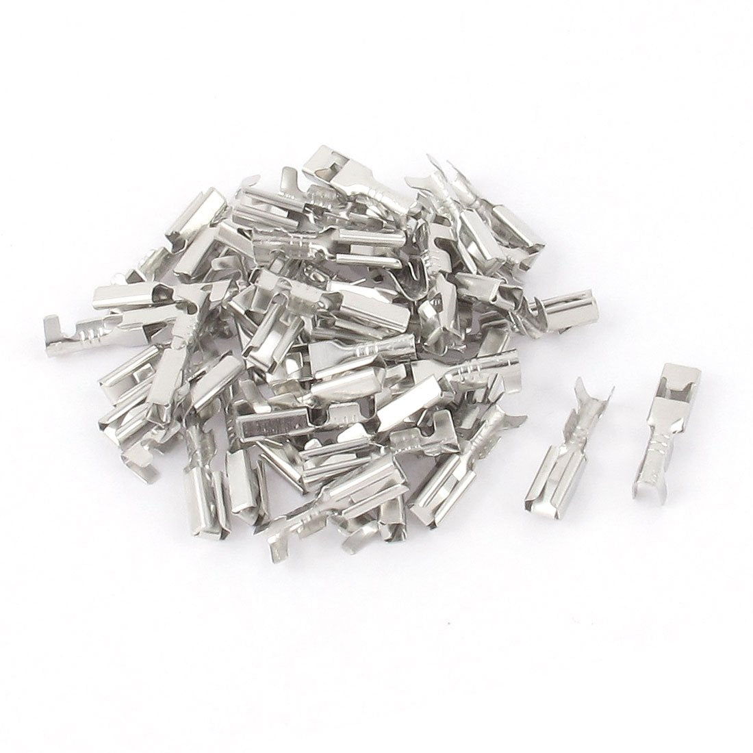 Non Insulation Female Crimp Spade Terminal Wire Connector with 50 Piece, 2.8 mm