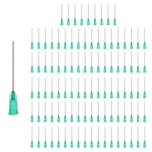 150 Pcs Blunt Tip Dispensing Needle, 18 Gauge Stainless Steel Dispensing Tips with Luer Lock 1.5" Plastic Blunt Dispenser Needle for Glue Oil Applicator, Green