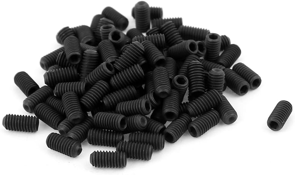 M3x6mm 12.9 Alloy Steel Hex Socket Set Cap Point Grub Screws 100pcs