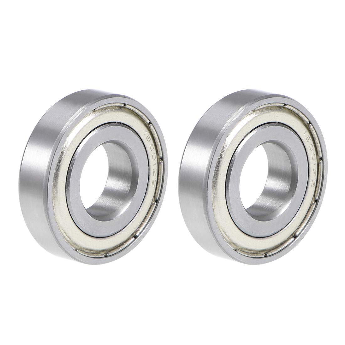 16001ZZ Deep Groove Ball Bearing 12x28x7mm Double Shielded Chrome Steel Bearings 2-Pack