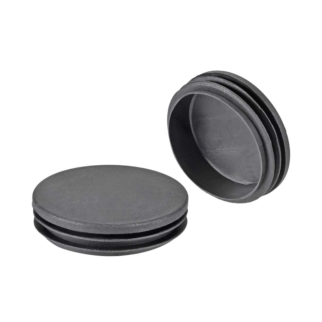 10Pcs 70mm Dia Plastic Tubing Plug Round Post End Caps for Handrail Stair Newel Guardrail Tube Black