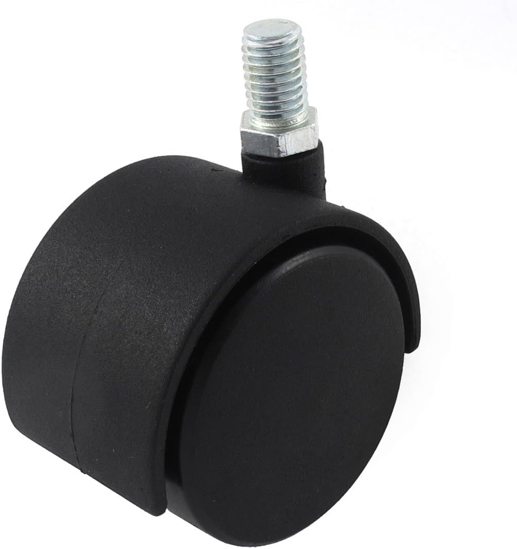 A15042400ux0076 Thread Stem Caster Wheel Chair 10 x 15mm Nylon 2" Swivel Twin without Step