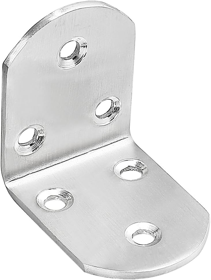 Stainless Steel Shelves Corner Brace 50mmx50mmx38mm, Joint L Shape 3mm Thick Right Angle Corner Fastener Joints Support Bracket, Pack of 1